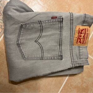 Levi's Men's Light Grey Slim Straight Jeans